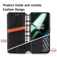 thumbnail image 6 of Allytech Flip Wallet Case for OnePlus 12R, Premium PU Leather Luxury Case with Kickstand & Card Slots, Magnetic Closure Inner Soft TPU Shockproof Protective Case for Women Men - Black, 6 of 7