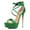 Green, variant on YDN Women Graceful Ankle Strap Buckle Stilettos Open Toe Sandals Platform Metal High Heel Pumps Bridal Dress Prom Shoes Size 7 Green