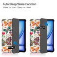 thumbnail image 4 of SaniMore for Apple iPad Air 11 (2024) Case, Auto Sleep/Wake, Rugged PC Case with Tri-Fold Kickstand [Support iPad 1st/3rd Pencil Charging]  Shockproof Protective Case for Women Men, Butterfly, 4 of 8