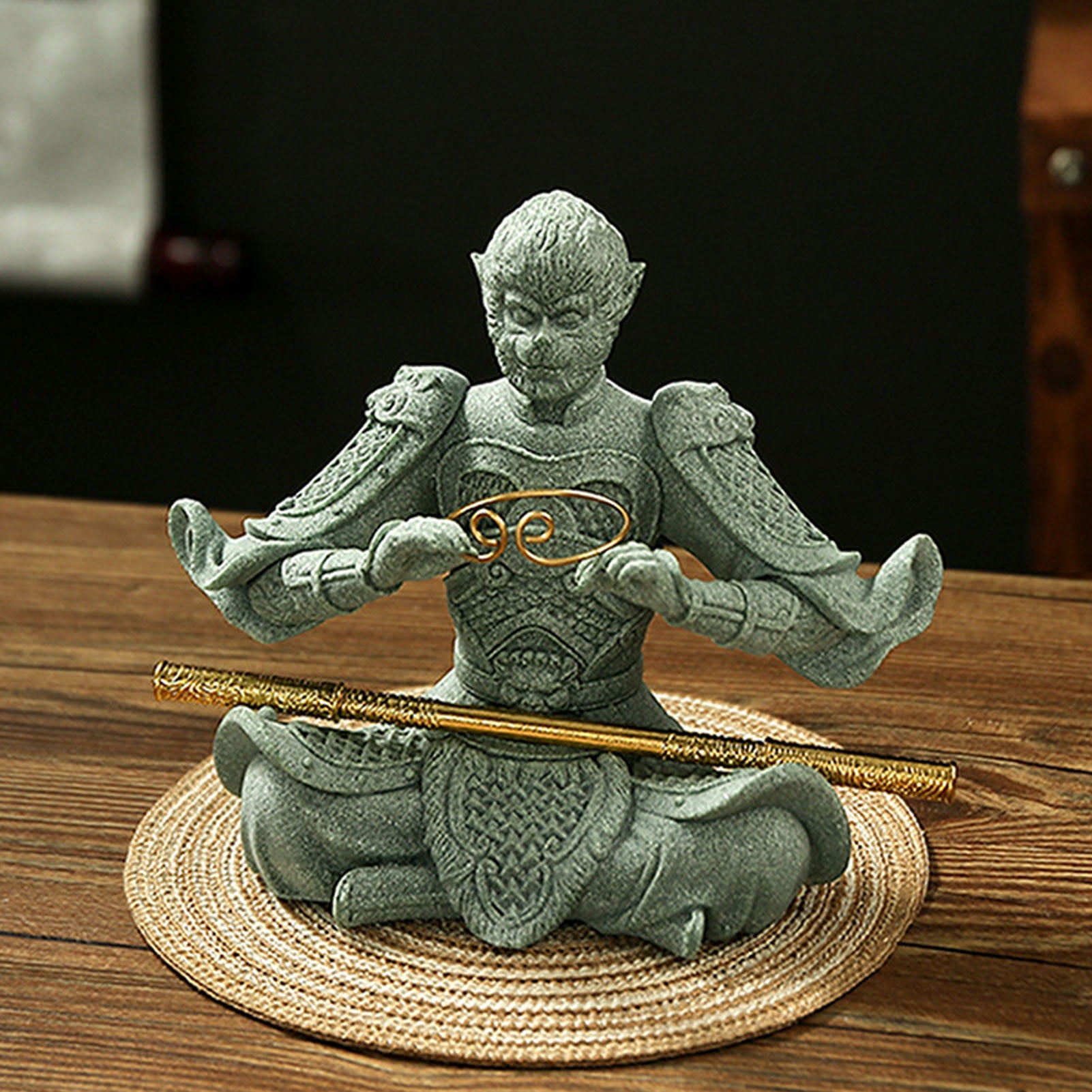 Statuette Roi Des Singes Wukong Sable Violet - Voyage Vers L'Ouest - Décoration Thé Et Maison