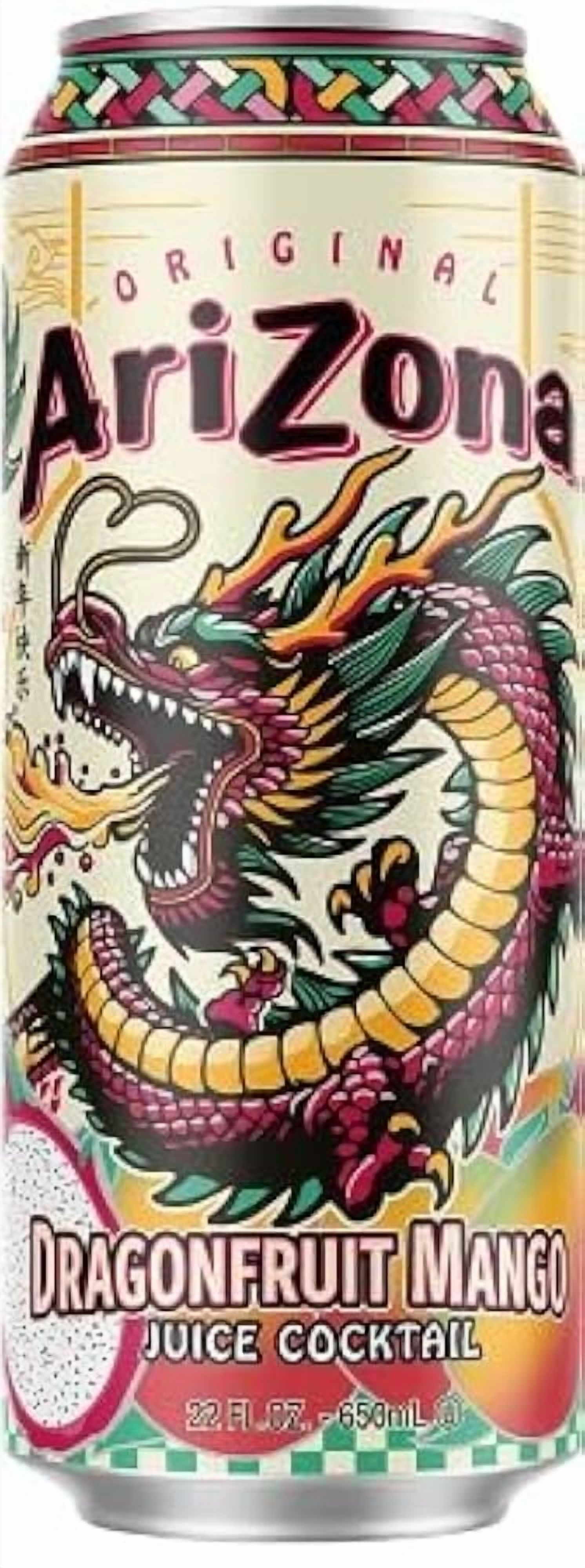 Arizona Dragon Fruit Mango and Grapeade Juice Drinks, 23 fl oz Cans, 12 Count (6 Each Flavor)