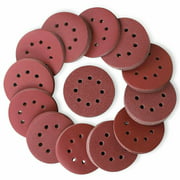 SATC 72PCS 5 inch 8-Hole Sanding Discs 40 60 80 120 180 240 320 Grit Assorted, Hook and Loop Aluminum Oxide Random Orbital Sander Paper Sandpaper Pads