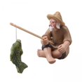 thumbnail image 1 of DOLITY 6x Figurines de Pêcheur Mini Sculpture pour Étagère Extérieur Intérieur Pelouse, 1 of 9