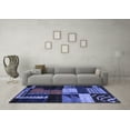 thumbnail image 3 of Ahgly Company Indoor Square Oriental Blue Modern Area Rugs, 6' Square, 3 of 4