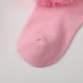thumbnail image 4 of Zaldita Baby Girls Tulle Dress Socks Toddler Kids Solid Color Ankle Length Mesh Ruffle Princess Dance Socks Pink 0-6 Months, 4 of 5