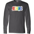 thumbnail image 3 of Inktastic Be Kind Stencil LGBT Rainbow Long Sleeve T-Shirt, 3 of 5