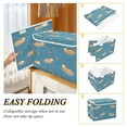 thumbnail image 2 of Yayeee Collapsible Cube Storage Bin with Lid Fabric Closet Decorative Basket with Handles, Capybaras Swimming, 2 of 7