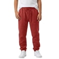 thumbnail image 4 of Boys Linen Pants Straight Leg Casual Trousers for Boys Girls Casual Elastic Waist Pull on Boys' Pants with Pockets, 4 of 4
