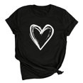 thumbnail image 6 of FRSASU Valentines Shirts for Women: Cute Love Heart Shirt Valentine T Shirt Red Short Sleeve Casual Hearts Tops Black, 6 of 7