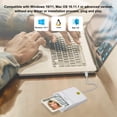 thumbnail image 2 of Lector de tarjetas inteligentes militares CAC Reader Recbot C USB C, blanco, 2 of 7