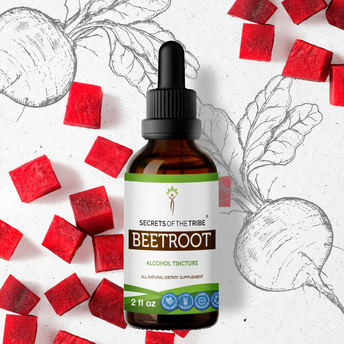Beetroot Tincture Alcohol Extract, Organic Beetroot (Beta Vulgaris