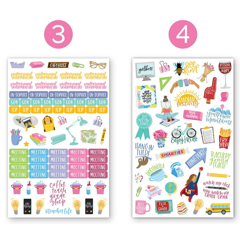 Bloom Daily Planners Productivity Planner Stickers Variety Sticker Pack 6  Sheets for sale online