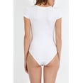 thumbnail image 2 of Miorre Basic Short Sleeve Body Suit, White, Small, 2 of 3