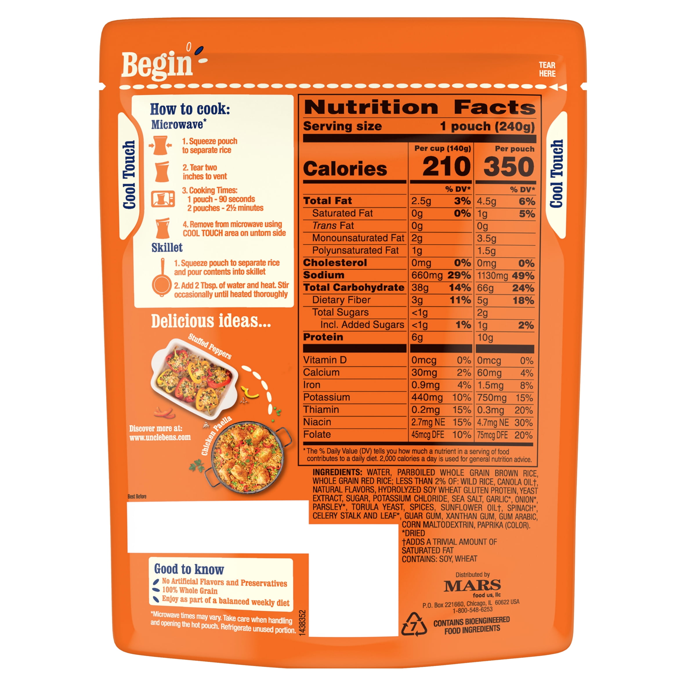 Uncle Ben's Ready Rice Whole Grain Medley Rice, 8.5 oz SIDE