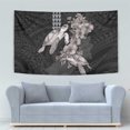 thumbnail image 4 of Hawaiian Turtle Love Couple Tapestry - Sweet Hibiscus and Kakau Pattern, 4 of 6