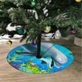 thumbnail image 2 of FMSHPON The Coral Reef Xmas Christmas Tree Skirt Stand Mat for Holiday Party Decoration Indoor Outdoor 48 inches, 2 of 3