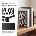 thumbnail image 2 of Unique Bargains Exquisite Decorative Metal Bookends for Home Office and Library White Style B 4.7"x3.5"x6.9", 2 of 5