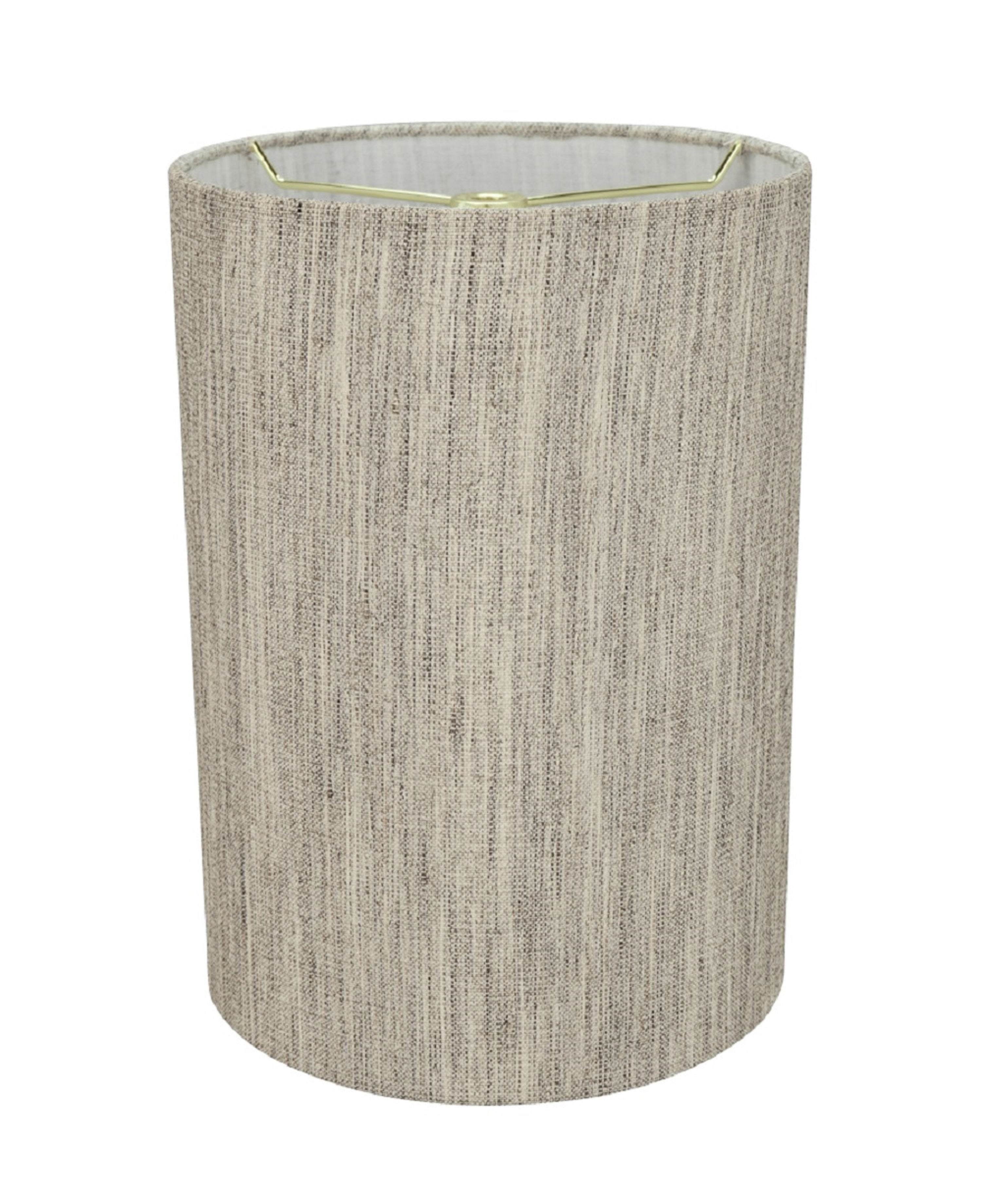 Aspen Creative 31276 Transitional Drum (Cylinder) Shape Spider Construction Lamp Shade in Light Grey, 8" wide (8" x 8" x 11")
