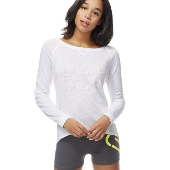 Aeropostale Womens Rhinestone Logo Embellished T-Shirt, White, Juniors, Medium