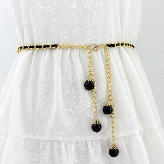 LOLIPPYY 2Pcs Fashion Red Waist Belt Metal Hook Waist Jewelry for Skirt and Dress