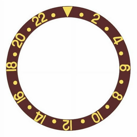 BEZEL INSERT FOR ROLEX GMT MASTER II 16713 16718 16700 16710 16760 BROWN GOLD
