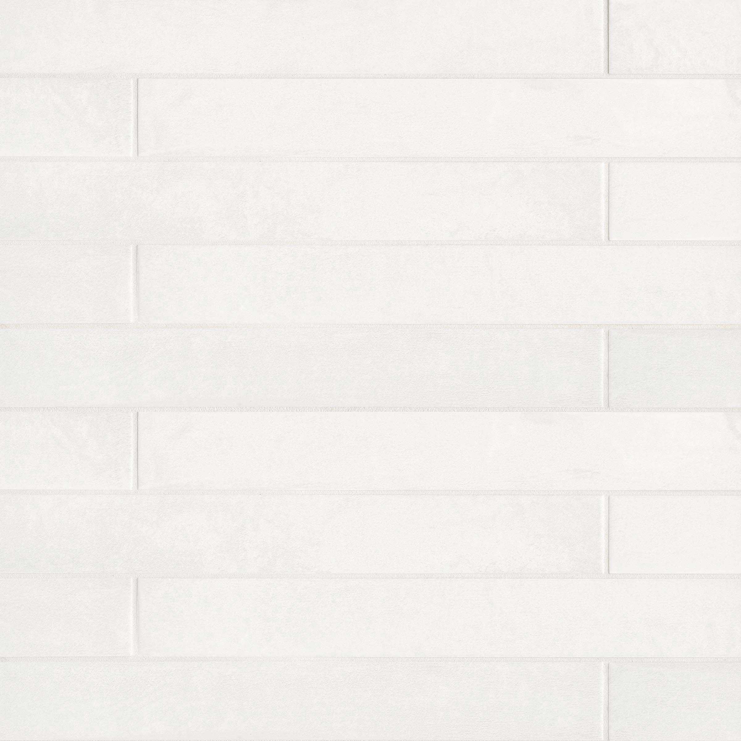 Allora 3" x 24" Porcelain Floor & Wall Tile in Solid White (10.66 SqFt/Ctn)