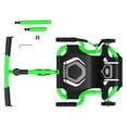 thumbnail image 3 of EzyRoller: Classic X - Green - Ride-On Scooter, Cambering Motion, Pedal Free Cart, Hand Brakes, Extendable Frame, 154lb Capacity, Kids Ages 4+, 3 of 7