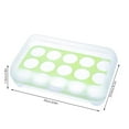 thumbnail image 3 of Harpily Pantry Organization and Storage Kitchen Supplies Refrigerator Egg Storage Box 15 Grid Portable Picnic Egg Storage Box Plastic Egg Box Travel Egg Storage Container, 3 of 9