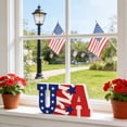 thumbnail image 4 of dajkiuy 4th of July Patriotic Table Sign, Wooden Memorial Day Red White and Blue Table Centerpieces Farmhouse Wood Block Sign for Home Kitchen Party Desk Shelf, 4 of 6