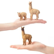 TOYMANY 8PCS Alpaca Figures Llama Figurines - Plastic Forest Jungle Animal Toy Figurines for Kids Boys Girls Age 3-5 6-12