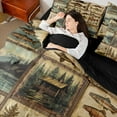 thumbnail image 4 of Castle Fairy Big Bass Fish Wildlife Bedding Comforter Set,Fishing Hunting Full Bedding Set, 4 of 8