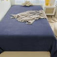thumbnail image 2 of Hiroekza Premium Twin Flat Sheet, Bed Sheet - Soft Velvet Flannel, Cozy, Warm, Anti-Static & Non-Pilling - Multiple Colors Available Dark Gray, 2 of 5