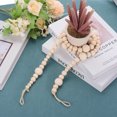 thumbnail image 5 of Uxcell 83 inch Wood Bead Garland Home Decor, Farmhouse Wall Hanging Decor Prayer Beads, Burlywood, 1 Set, 5 of 6