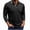 Black, variant on WAVSUF Men's Cotton Shirt Skinny Fit Collar Neck Long Sleeve Fall Office Basic Top Black XL