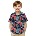 thumbnail image 7 of OGLCCG Boy's Hawaiian Shirt Tropical Casual Summer Beach Shirt with Pocket Short Sleeve Casual Button Down Tops for Youth Kids 2-15 Years, 7 of 7