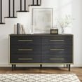 thumbnail image 7 of Swedhaus Modern Dresser for Bedroom with 6-Drawer,Long Chest of Drawers with Deep Drawer for Closet Bedroom Living Room,Black, 7 of 7