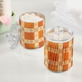 thumbnail image 2 of Yayeee 4 Pack Qtip Holder Bathroom Cotton Swab Canister with Lid Clear Dispenser Set, Geometric Pattern, 2 of 6