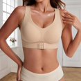 thumbnail image 6 of Women's Front Closure Posture Corrector Bra Wireless Plus Size Full Coverage Lift Support Back Cross Wide Strap Comfortable Everyday Bras for Older Women Seniors, 6 of 8