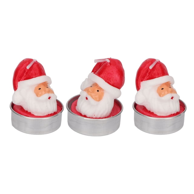 Velas de Santa de Navidad, Múltiples Usos de 3 PCS Luces de Té Velas Románticas para La Fiesta