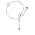 thumbnail image 2 of Delight Jewelry Courage Strength Wisdom Honesty - Bar Silver-tone Rose Link Chain Bracelet, 6.25"+1.75" Extender, 2 of 4