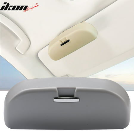 Compatible with Universal Grey Sunglasses Case Storage Sun Visor Clip Holder Mounted Box