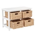thumbnail image 3 of Seabrook Two-Tier Storage Unit With White Engineered Wood and Natural Baskets, 3 of 6