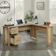 thumbnail image 2 of Sauder Hillmont Farm 1-Drawer L-Desk, Timber Oak Finish, 2 of 11