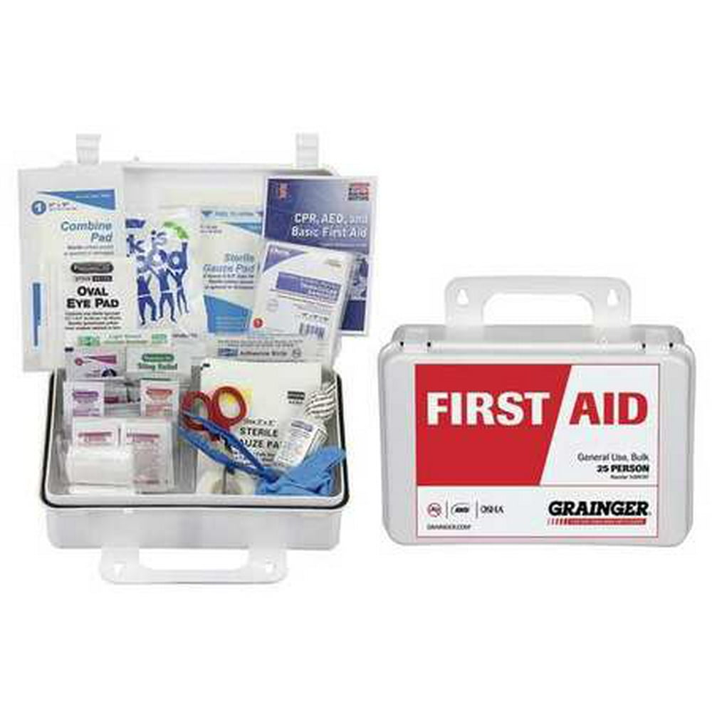 54536 First Aid Kit, Bulk, White, 220 Pcs, 25 Ppl
