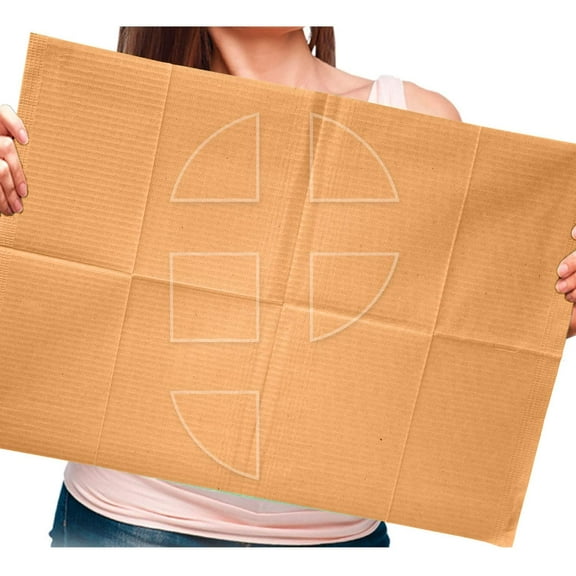 1000 Disposable Adult Bibs, Dental Bibs for Women and for Men, Tattoo Piercing Waterproof Patient Bibs Measuring 13” by 18” (Apricot)