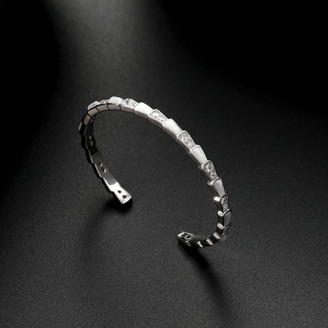 RV Pulsera de concha de hueso de serpiente de moda pulsera de ojo de gato que se puede abrir para Sailing Electrónica