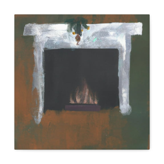 "Fireplace in Minimalism" - Canvas