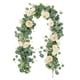 thumbnail image 1 of Arreglo floral de enredaderas artificiales, hebras versátiles de eucalipto sintético Champán, 1 of 8