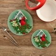 thumbnail image 2 of SKYSONIC Winter Red Bird Cute Pot Holders Trivets, 2 Pcs Heat Resistant Trivets,Snow Flowers Cotton Thread Weave Mats for Hot Pads Pans Pot Bowl Teapot for Kitchen Decor, 2 of 7