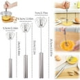 thumbnail image 6 of Stainless Steel Semi-Automatic Hand Push Whisk, Rotary Egg Beater for Cooking and Baking, 6 of 6